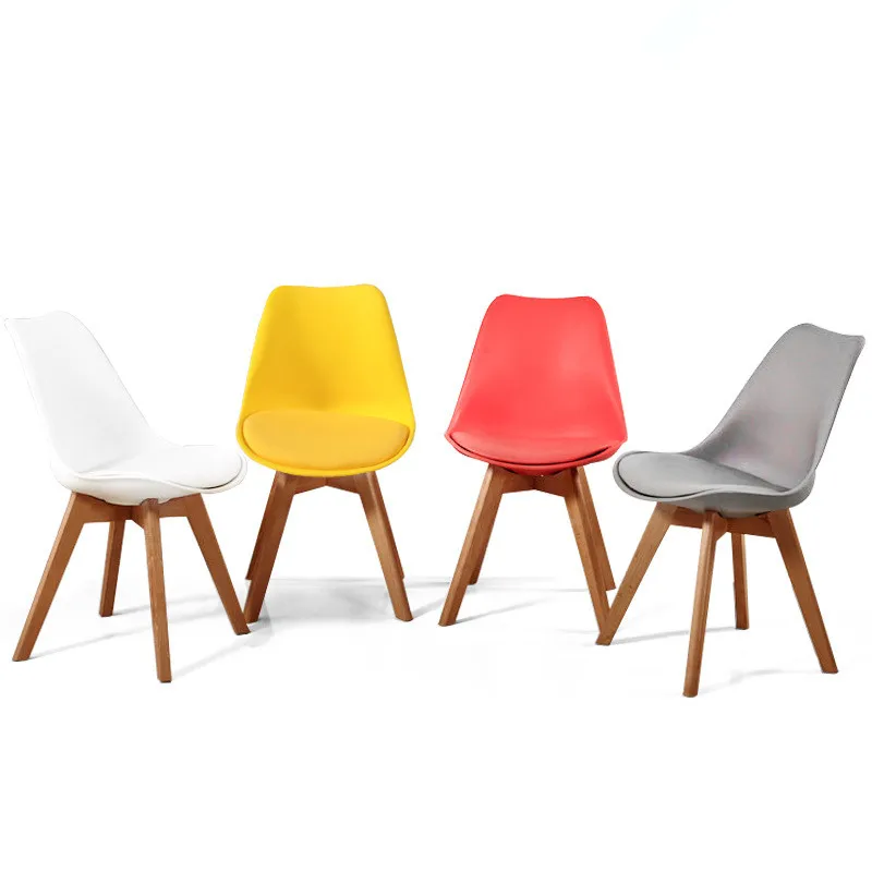 2021 Popular Furniture Wooden Legs Dining PP Plastic Little Tulip Chair Household Restaurant Dining Room Tulip Chairs