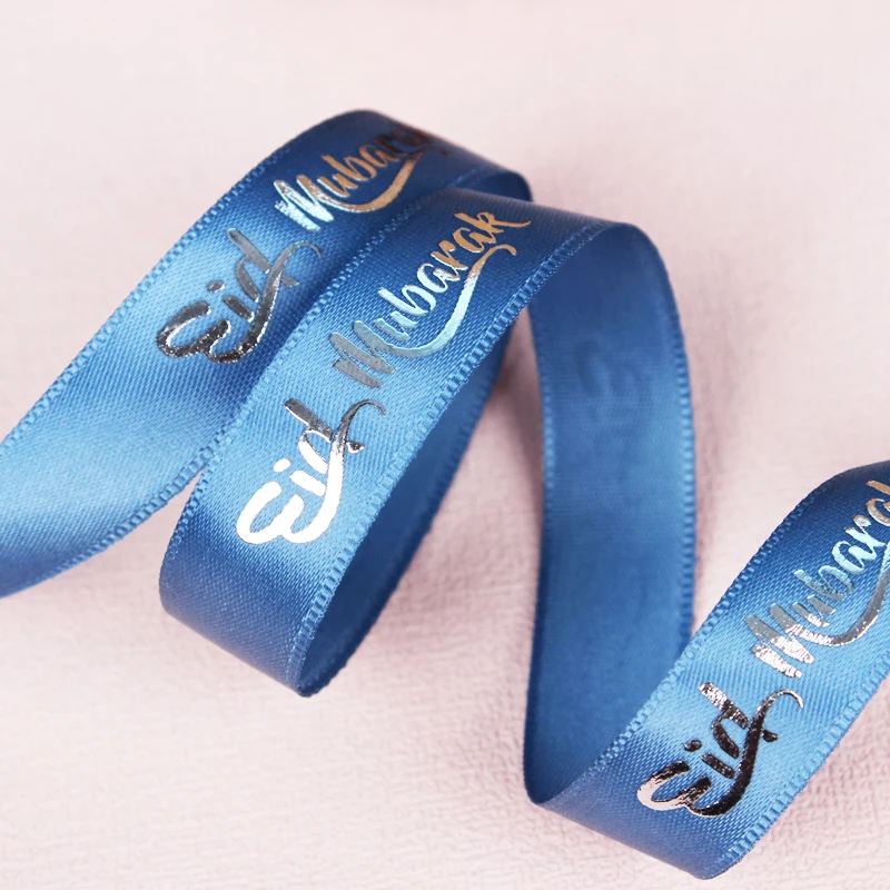 Factory wholesale ribbon gold printing flower gift ribbon decoration for perfume bottle  ribbon