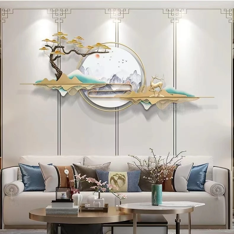150*63cm wholesale dropshipping products 2023 Creative 3D Metal living room pendant art wall hanging house room wall decoration