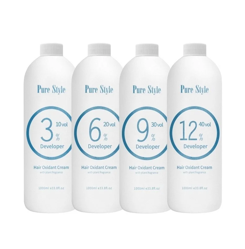 PureStyle High Quality Oxidizing Emulsion Cream 1000ML Hair Peroxide Cream Professional Hair Color Developer 3% 6% 9%12%