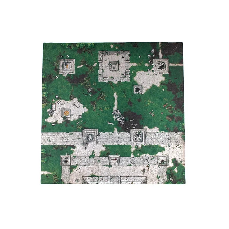 Hot selling custom printed neoprene game mat, war game battle rubber material play mat