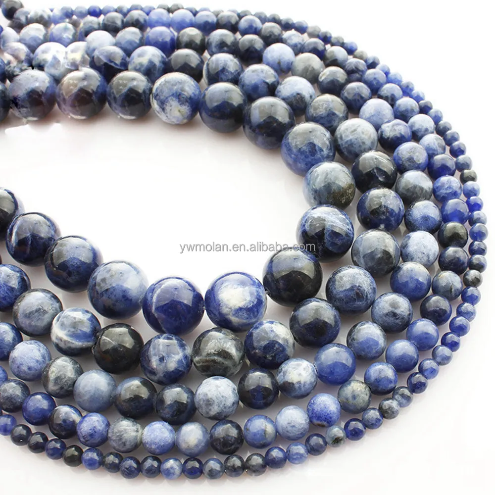 Бусины из натурального камня с голубыми прожилками, нить 15 дюймов (37 ~ 39 см), 4 мм, 6 мм, 8 мм, 10 мм, 12 мм, для изготовления ювелирных изделий, браслетов «сделай сам»