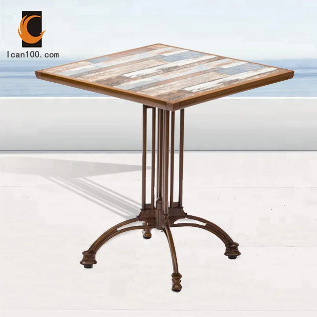 European Style Hot Designs Coffee Shop Tables Artificial Marble Ceramic Mesa De Jantar Restaurant Table Dining Table Top