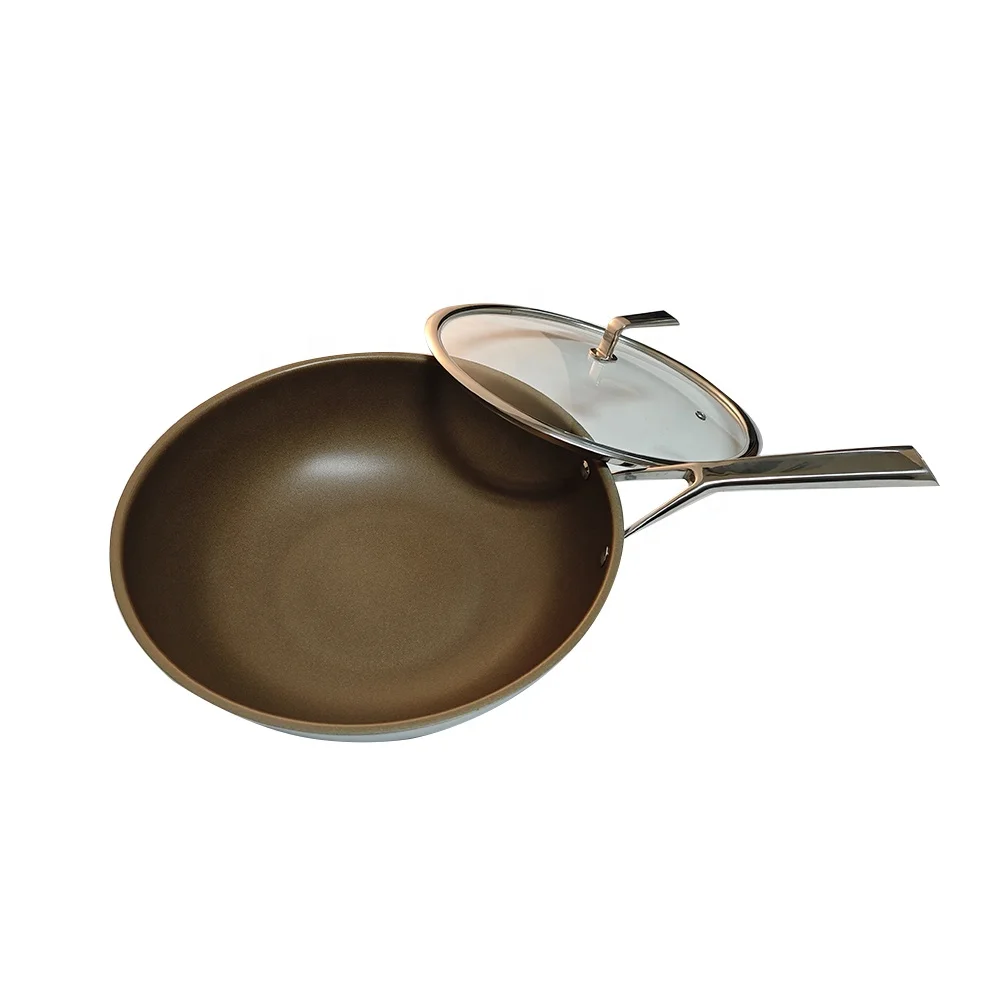 Top Quality Aluminium Alloy Layer Original Wok Induction Universal Gas Stainless Steel 430 Catering Wok