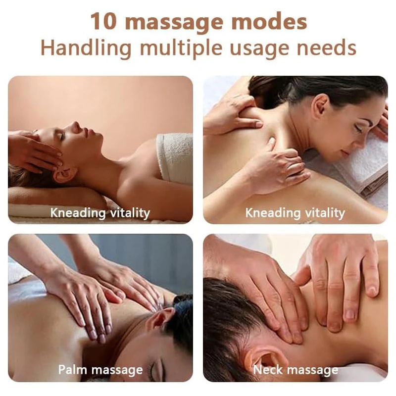 Professional Wireless Smart Portable Pulse Neck Shoulder Massager with Heat Relax Neck Massager