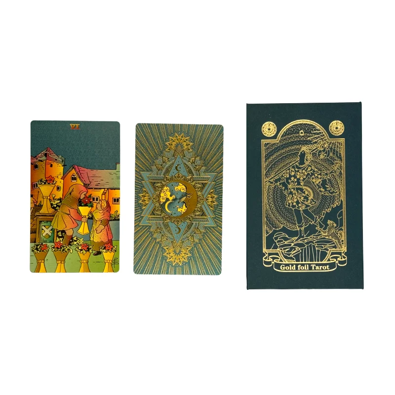High Quality Custom Printed Paper Tarot Cards Deck Board Game for Angel Healing with Guidebook