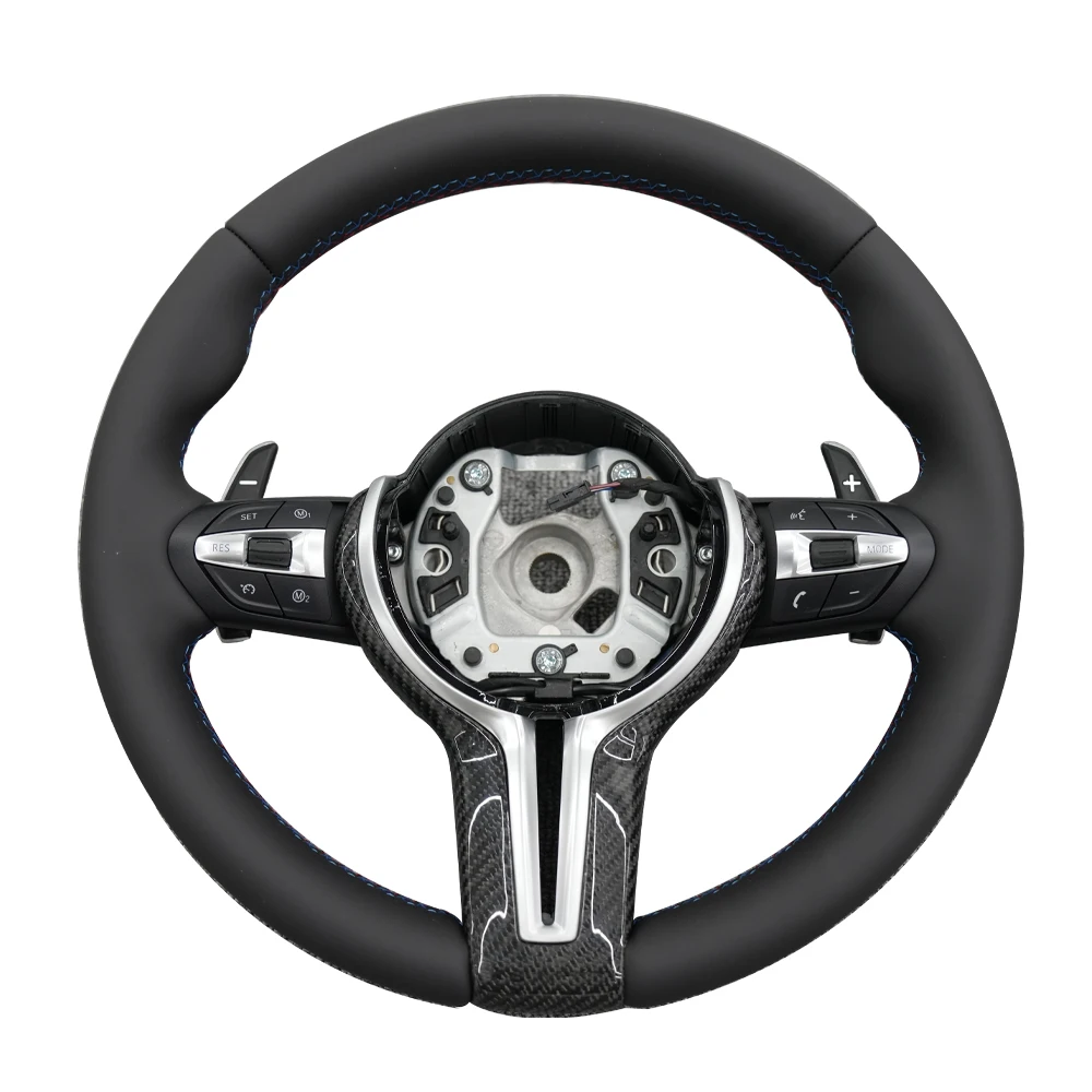 Кожаное Рулевое колесо для BMW 5 6 7 Series F01 F06 F07 F10 F11 F12 F13 M Спортивная отделка из углеродного волокна