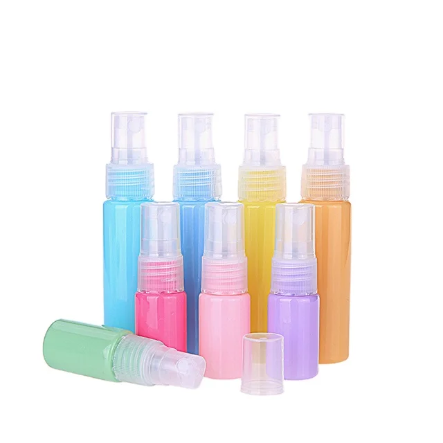 Colourful portable 30ml plastic pet cosmetic pump sprayer bottle