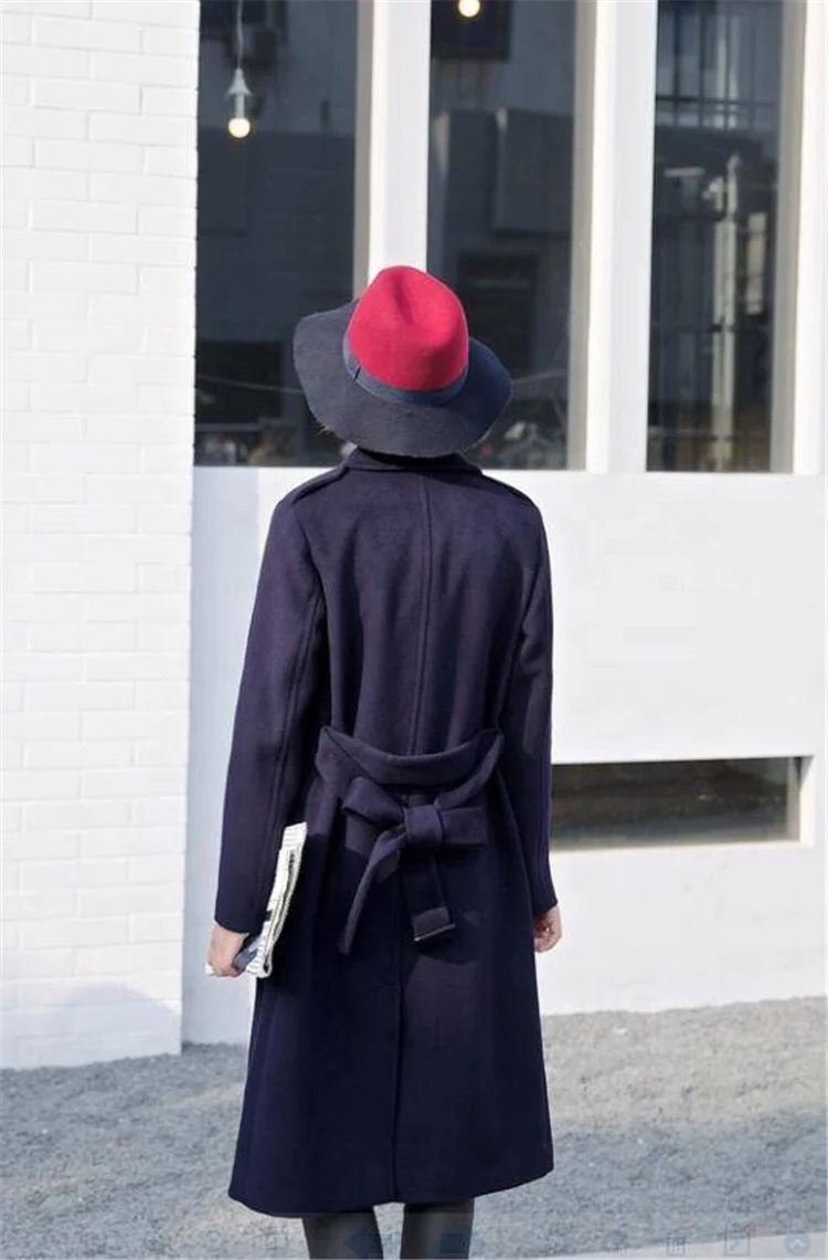 Трендовый Модный женский длинный кашемировый Повседневный тренчкот высокого качества