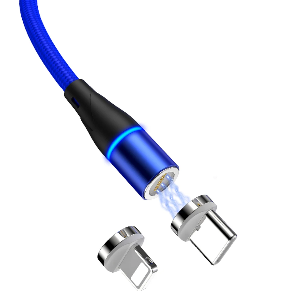 TYH  7 Pin Round Head 360 Degree Blind Charging N52 Strong Magnetic Charging Data Cable 3A OR 5 A Optional