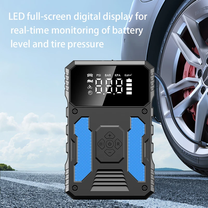 Factory Price 12V 3000A Portable car jump starter with air compressor 150PSI tire pump Multifunction jump starter power bank
