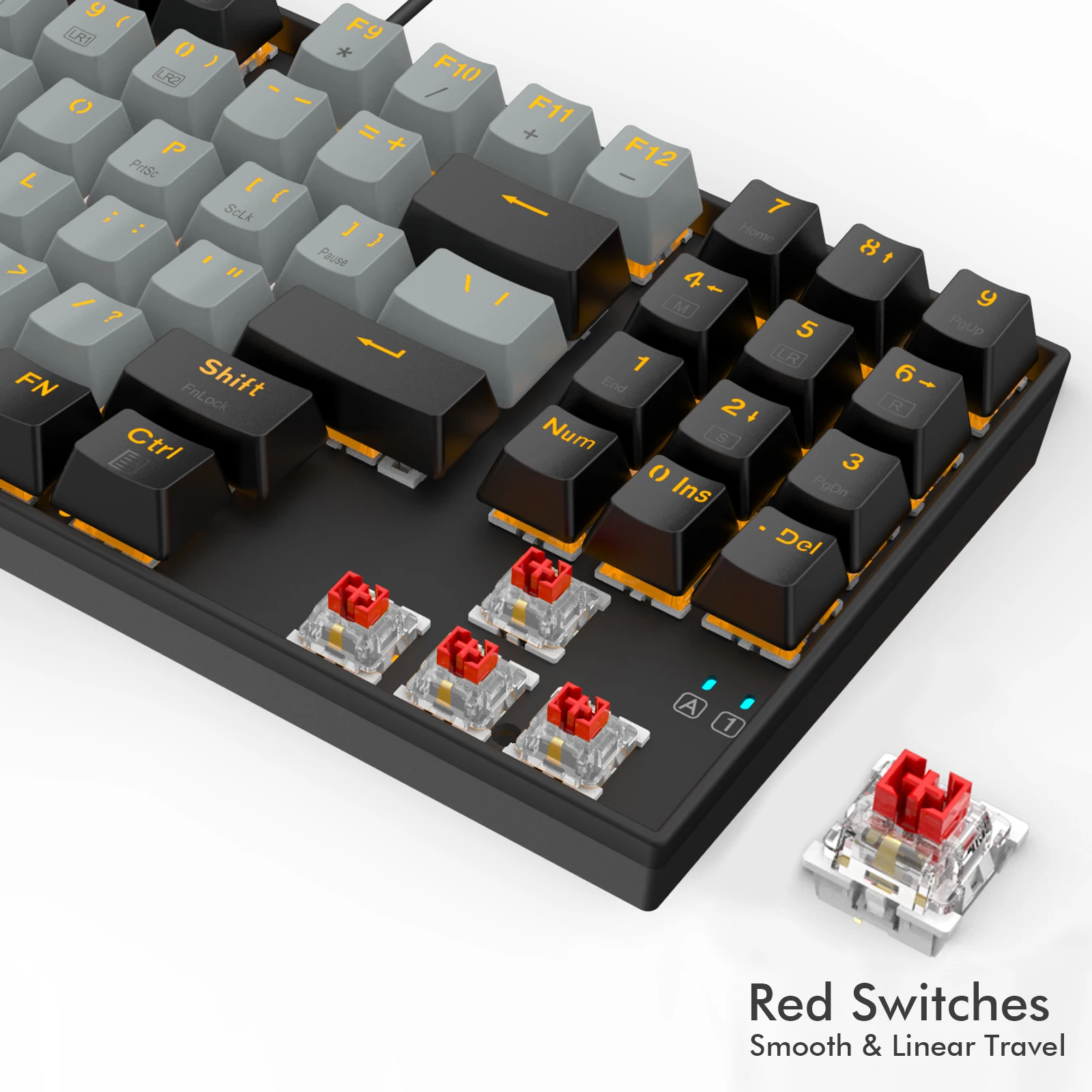 New Arrival TKL Red Switch LED Backlight Wired Gamer PC Computer Mechanical Gaming Keyboard