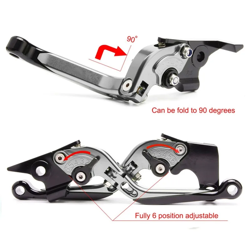 Colored Adjustable cnc milling motorcycle brake clutch levers with high precision and strength