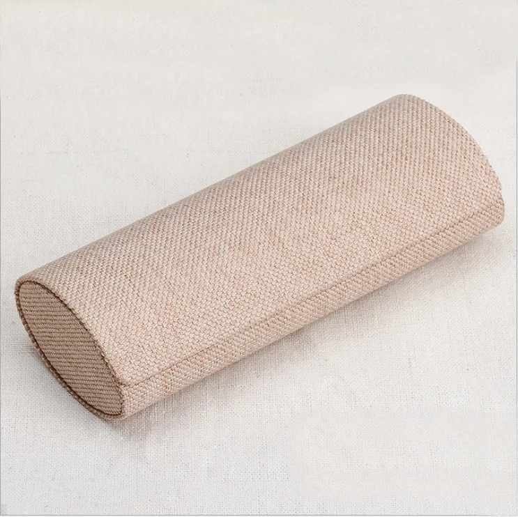 Wholesale Linen Fashion Custom Sunglasses Case  Folding Oval Hard Glasses Case