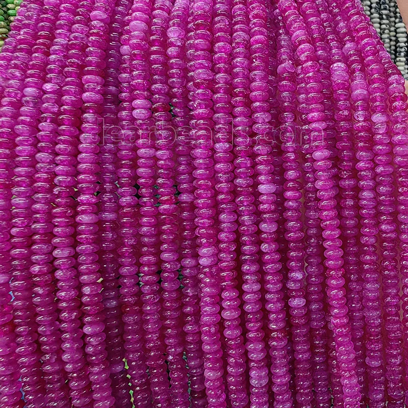 Natural Rondelle Shape Gemstone Loose Beads, Heishi Genuine Stone Rondel Bead For Jewelry Making 2x4mm