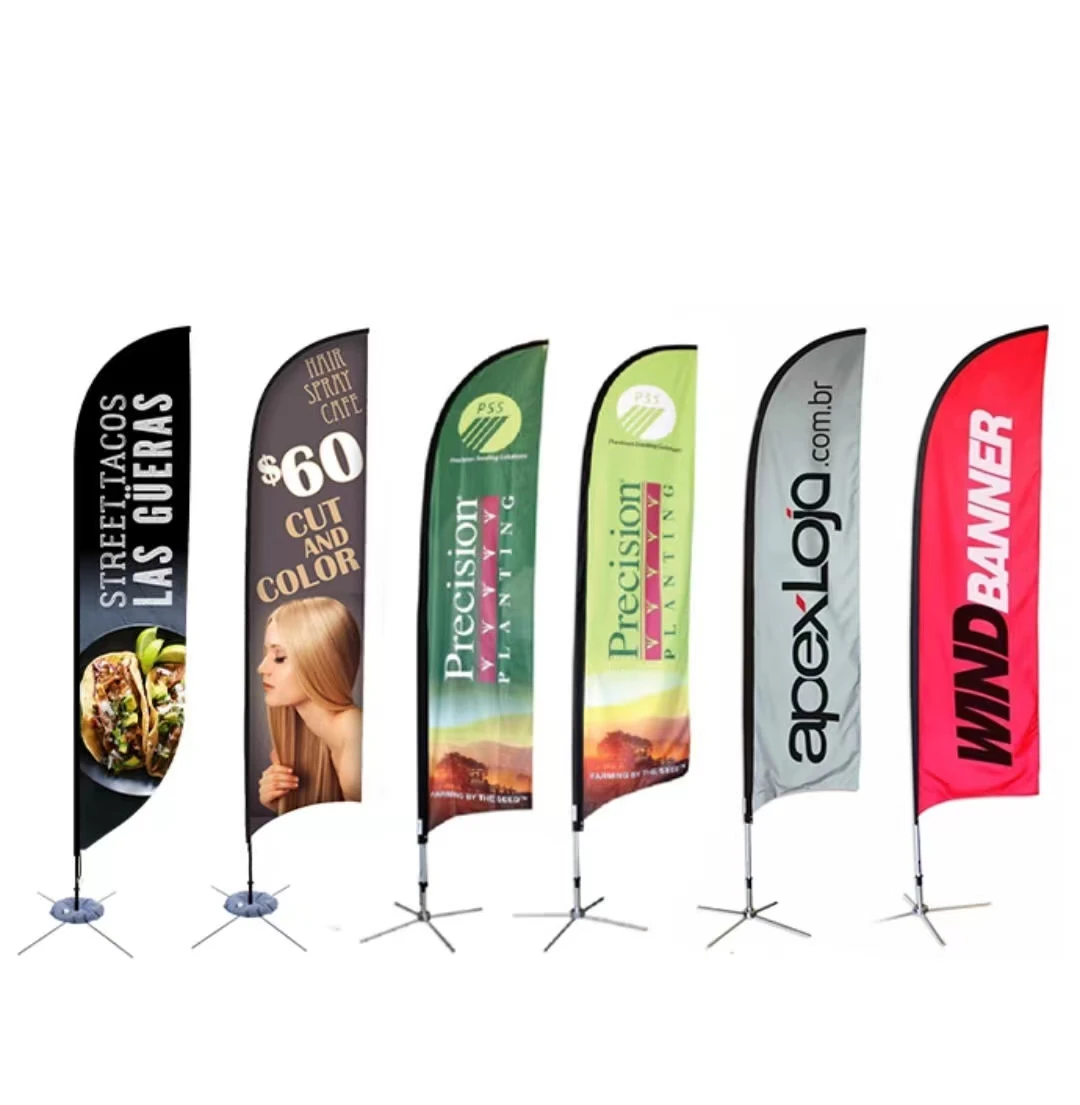 water &  UV-resistant customized polyester fabric feather flag