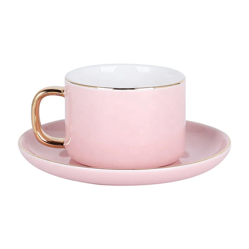Cappuccino Cups with Saucers 8 Oz Espresso Cups Porcelain Coffee Cups and Saucers for Latte Cafe