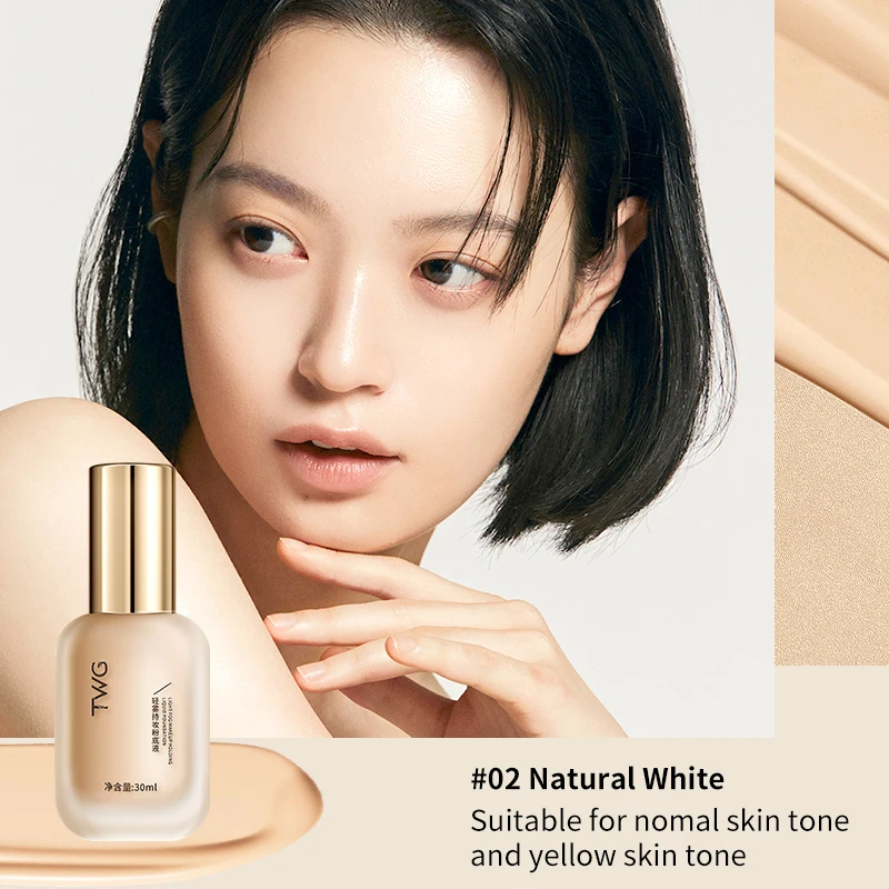 TWG Lighting Foundation for Makeup Oil Control Waterproof Beauty No-Creasing Long Wearing Matte Foundation