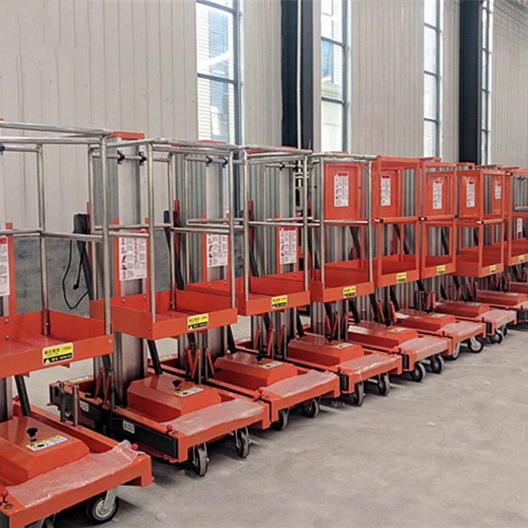 Персональная портативная подъемная Одиночная мачта алюминиевый сплав для воздушной работы Алюминиевый Электрический подъемник