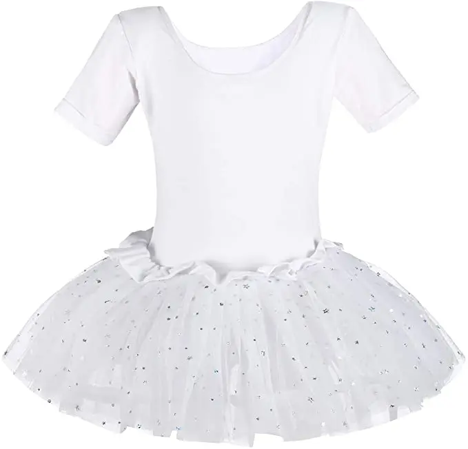 Baby girls dance wear Short Sleeve Tutu Ballet Dress Front Lined,wholesale little dancer dress for girls,toddler