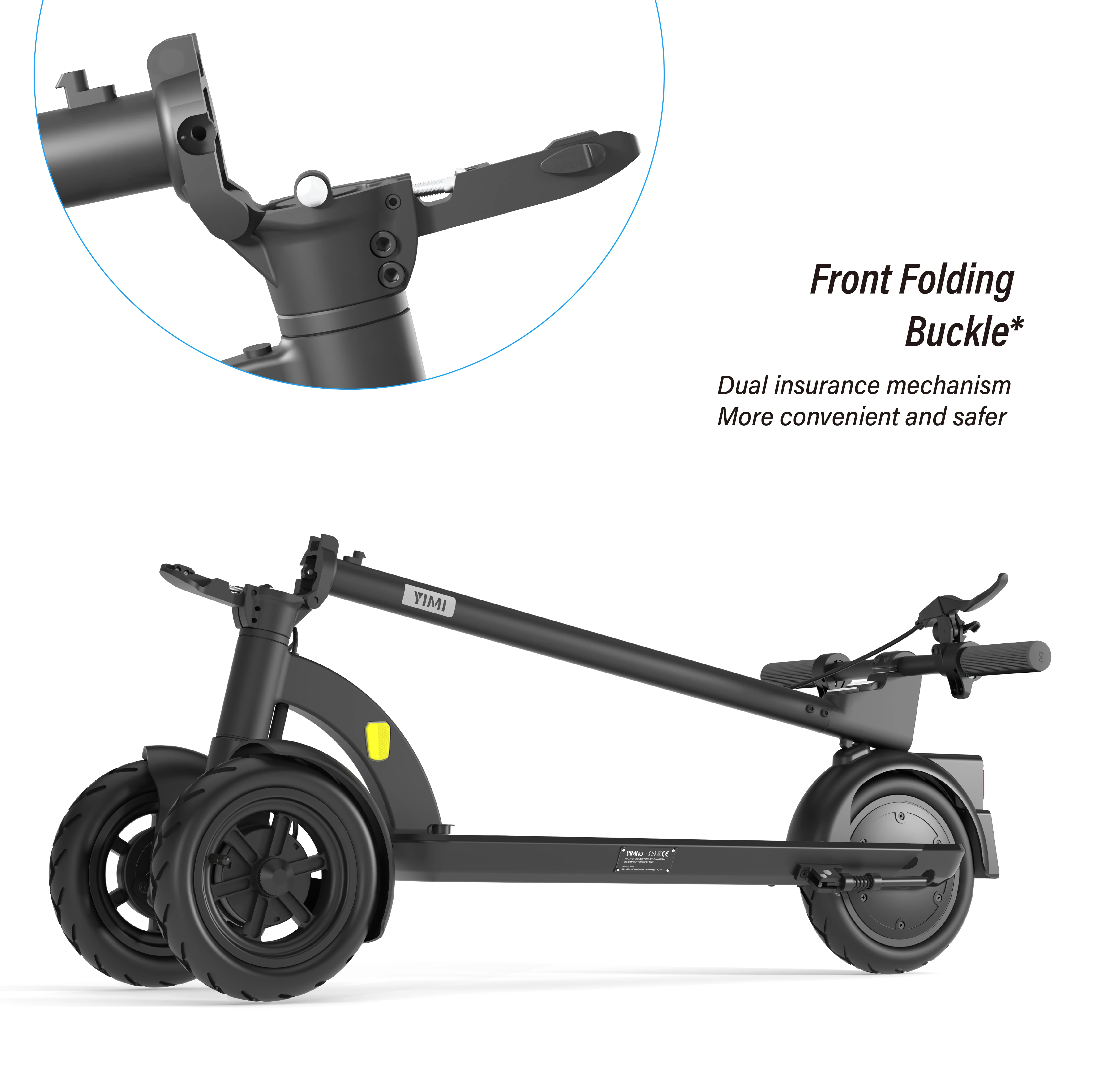 Популярный EU YIMI 8 3 с двумя передними колесами e-scooter 20/25 км/ч аэрокосмический алюминий длительного использования двойной безопасной пряжкой и удобной переноской
