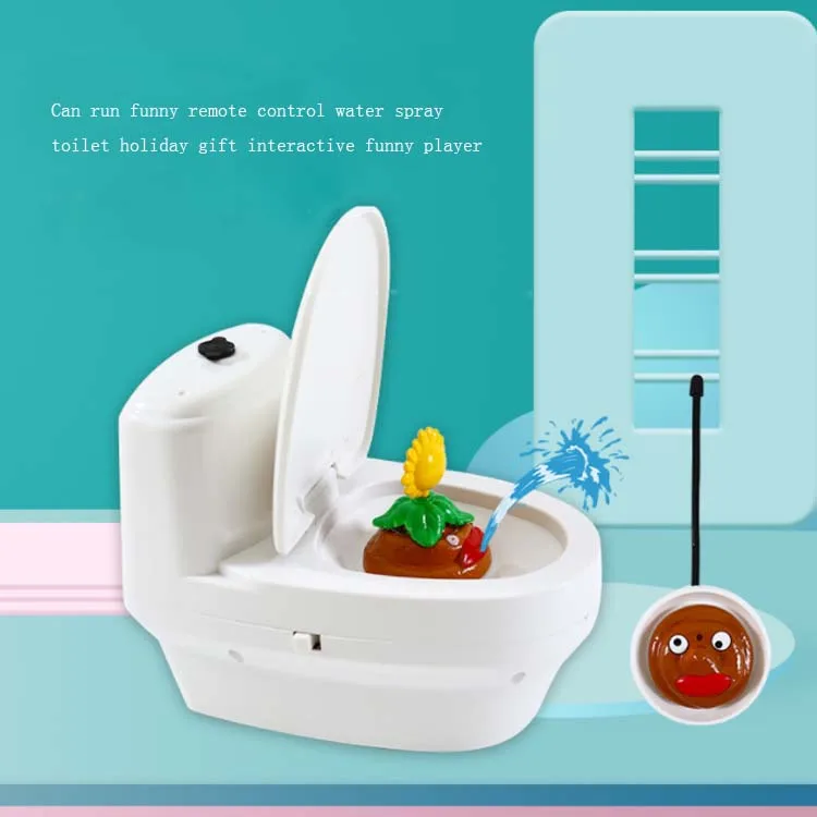Wholesales Novelty Jokes Prank Toys Remote Control Spraying Water Toilet Electric Prank Toy for Tricky Fun Fashion Gift