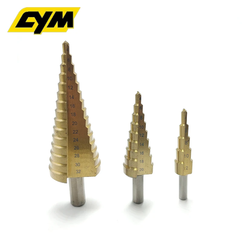 Набор ступенчатых Сверл из быстрорежущей стали и кобальта с несколькими отверстиями, 50 размеров, 3 шт. в алюминиевом корпусе