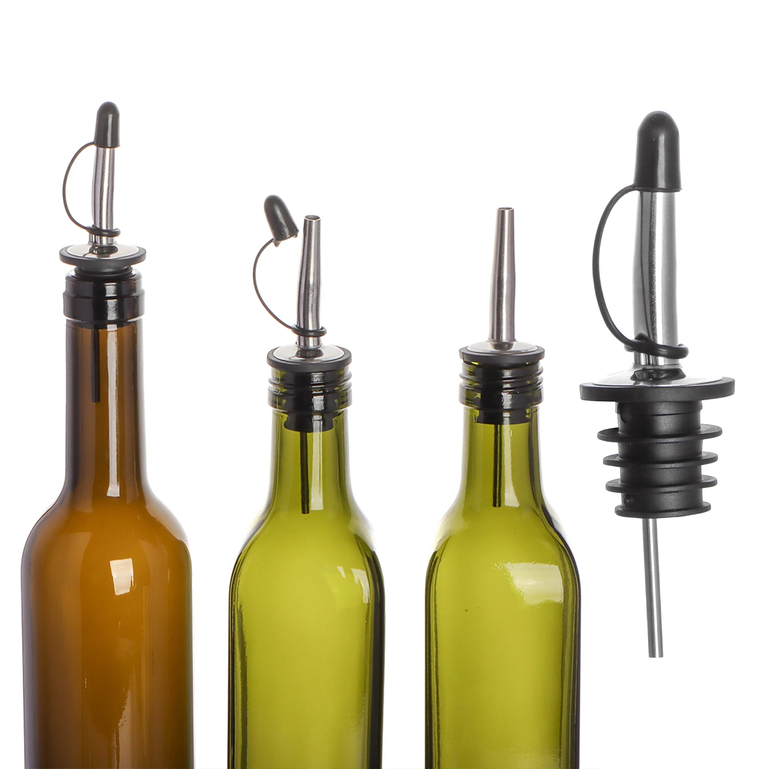 304 Stainless Steel Olive Oil Pour Spout Free Flow Speed Wine Stopper Dispenser Pourer