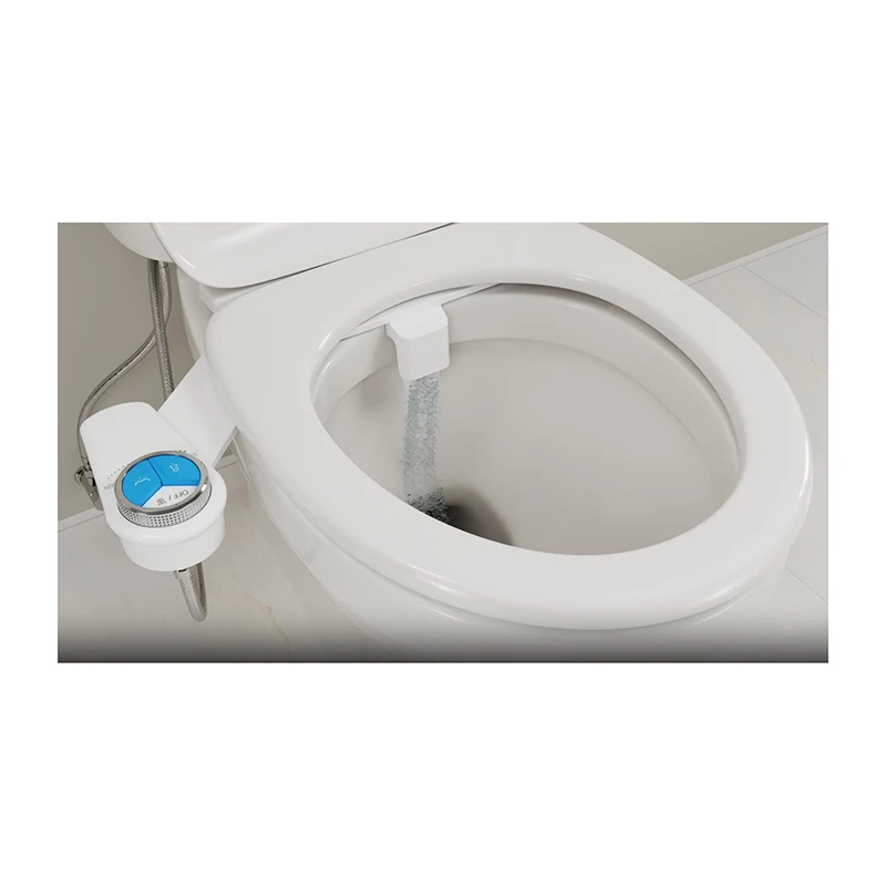 New Small Size Elegant Pressure Controls Button Self Clean Dual Nozzles Water Sprayer Non Electric Toilet Bidet Attachment