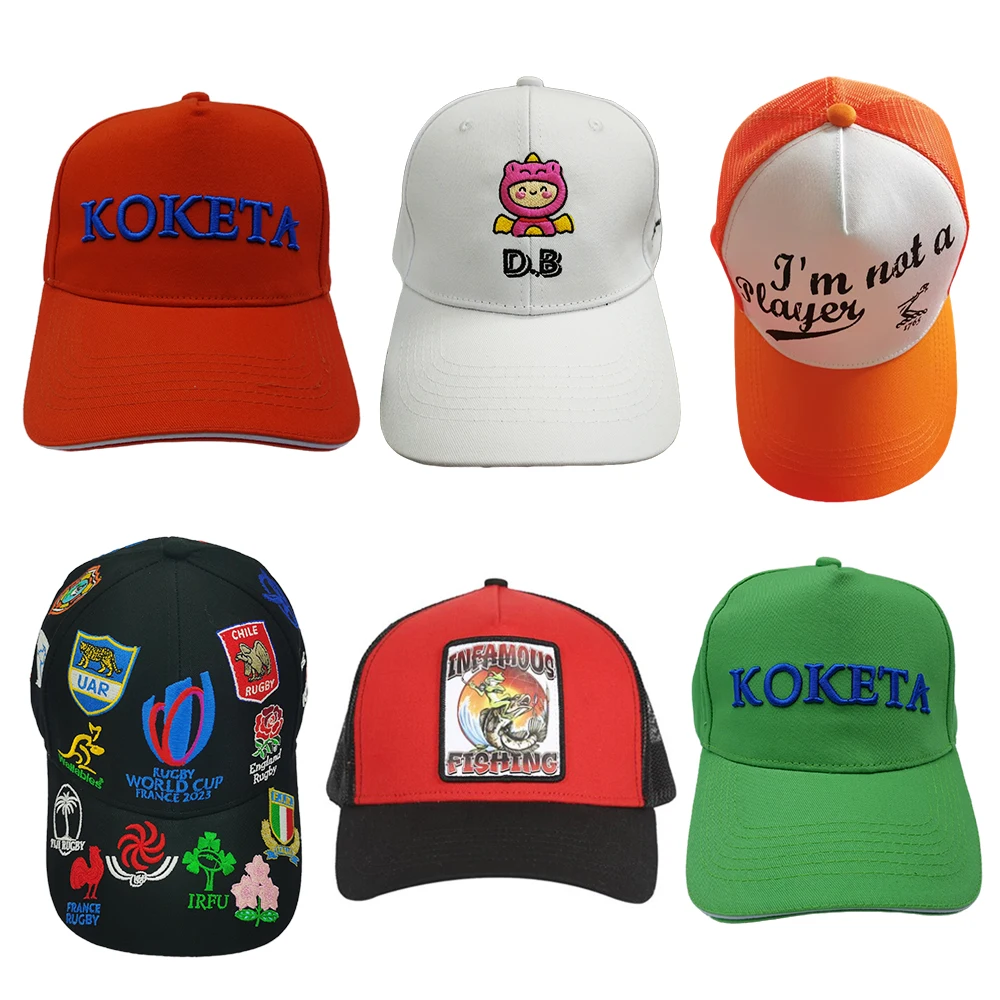 Custom Fitted Cap New Trend Full Embroidered Trucker Hat New Epoch Original Caps Cowboy 6 Panel Hat Cotton Hats with Custom logo