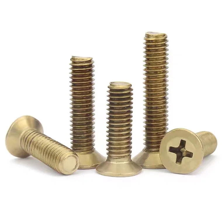Hardware fasteners brass machine screws suppliers flat phillips head machine screw bolt DIN965