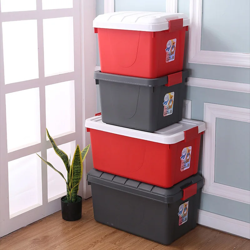 Large Capacity Car Trunk Storage Box Plastic Storage Bin Organizer