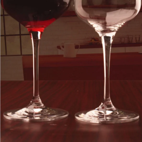 Personalized Custom Logo Household Restaurant Bar Lead Free Crystal Long Handle Clear Glass Goblet Wine