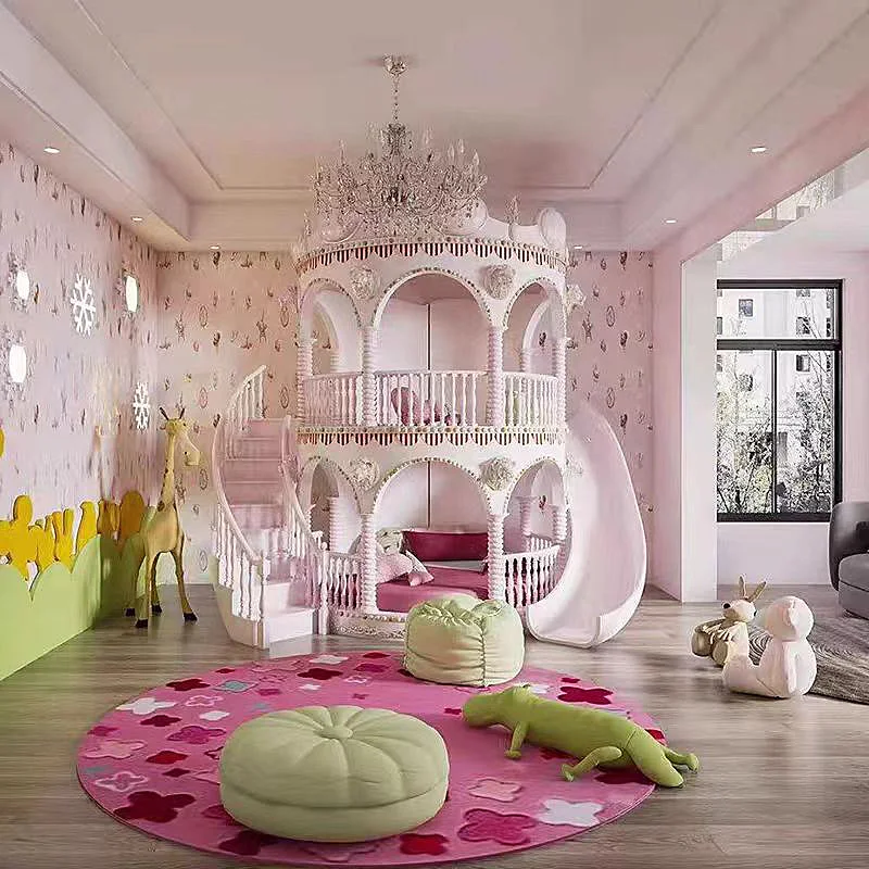 Princess Castle Bunk Bed Bunker Bed Deluxe Pink double bed