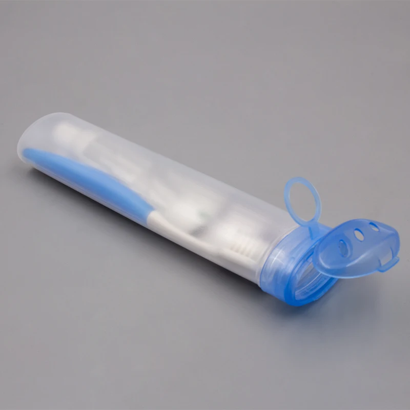 2024 Hot Sell Customized Color Travel Toothbrush Case Transparent Plastic Toothbrush Case For Manual Hotel Toothbrushes