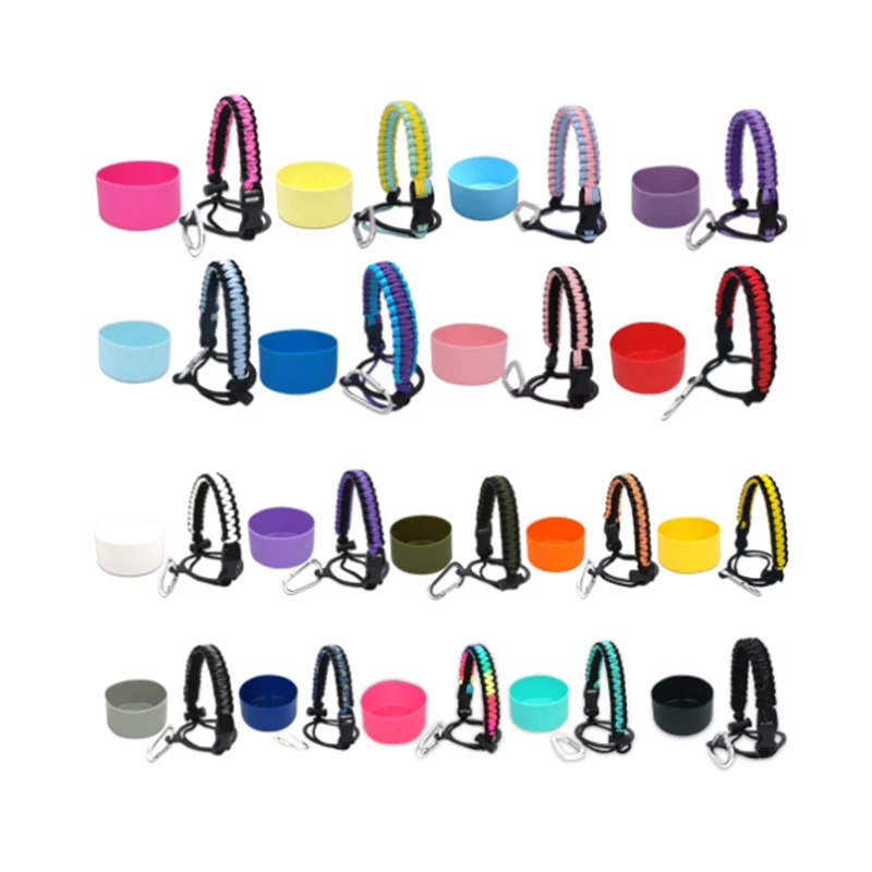 Аквафласные защитные силиконовые нарукавники для фляжки с гидро-дном, ручной работы, гидрофляга, Паракорд, ручка для бутылки