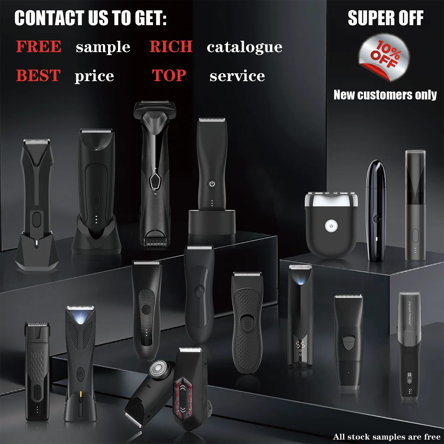 AMZ Head Vendor Supplier Body Groomers Body Hair Electric Shaver Clipper Trimmer for Women Bikini Men Groin Ball Body Trimmer