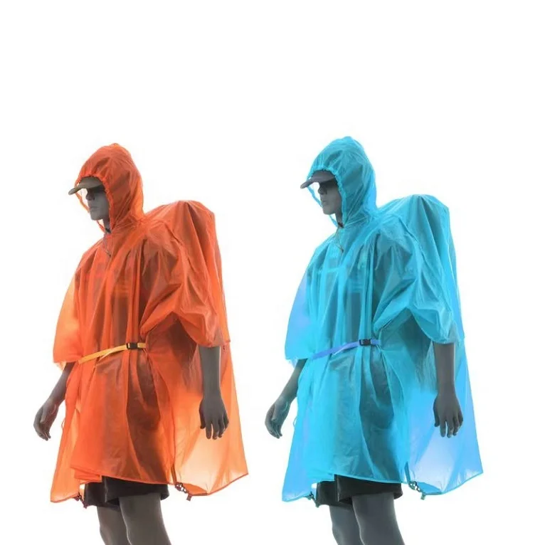 Multifunction Poncho Raincoat Mountaineering Coated Silicon for Outdoor Hiking Fishing Nylon