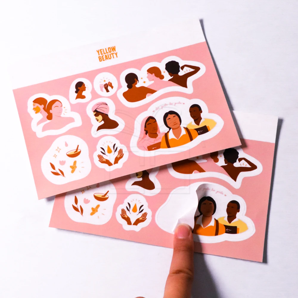 
Custom Design Matte Finish Waterproof Kiss Cut Stickers Sheet 