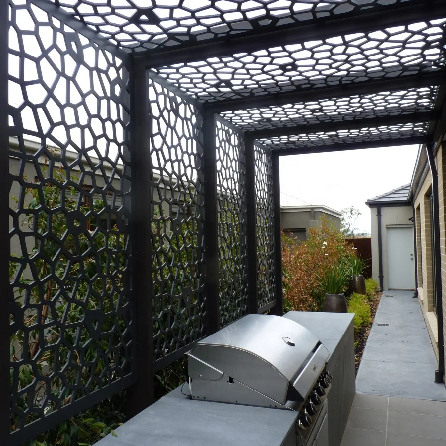 Perforated Fence Laser Cut Garden Decorative Aluminum Metal ECO Friendly 3mm Good Fencing, Trellis & Gates 3D Sample Models