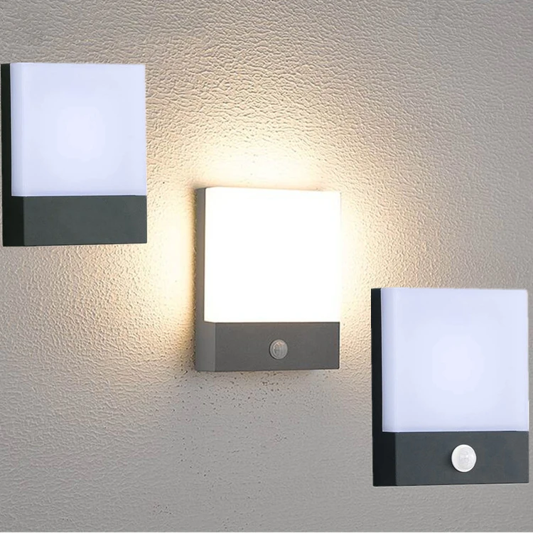 Outdoor Wall Lamp LED Waterproof Modern Minimalist Human Body Induction Garden Balcony Aisle Acrylic