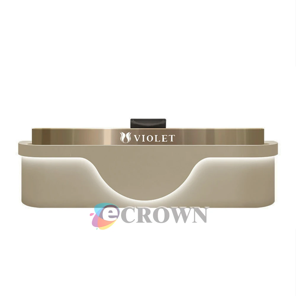 Watch Hot Sale elegant reception Tulle curved design desk Online Store mall store