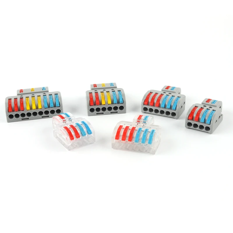 Universal SPL 2 in 4/6 out 3 in 6/9 out Quick wire cable connector Push-in Splitter Fixed with screw holes Home terminal block