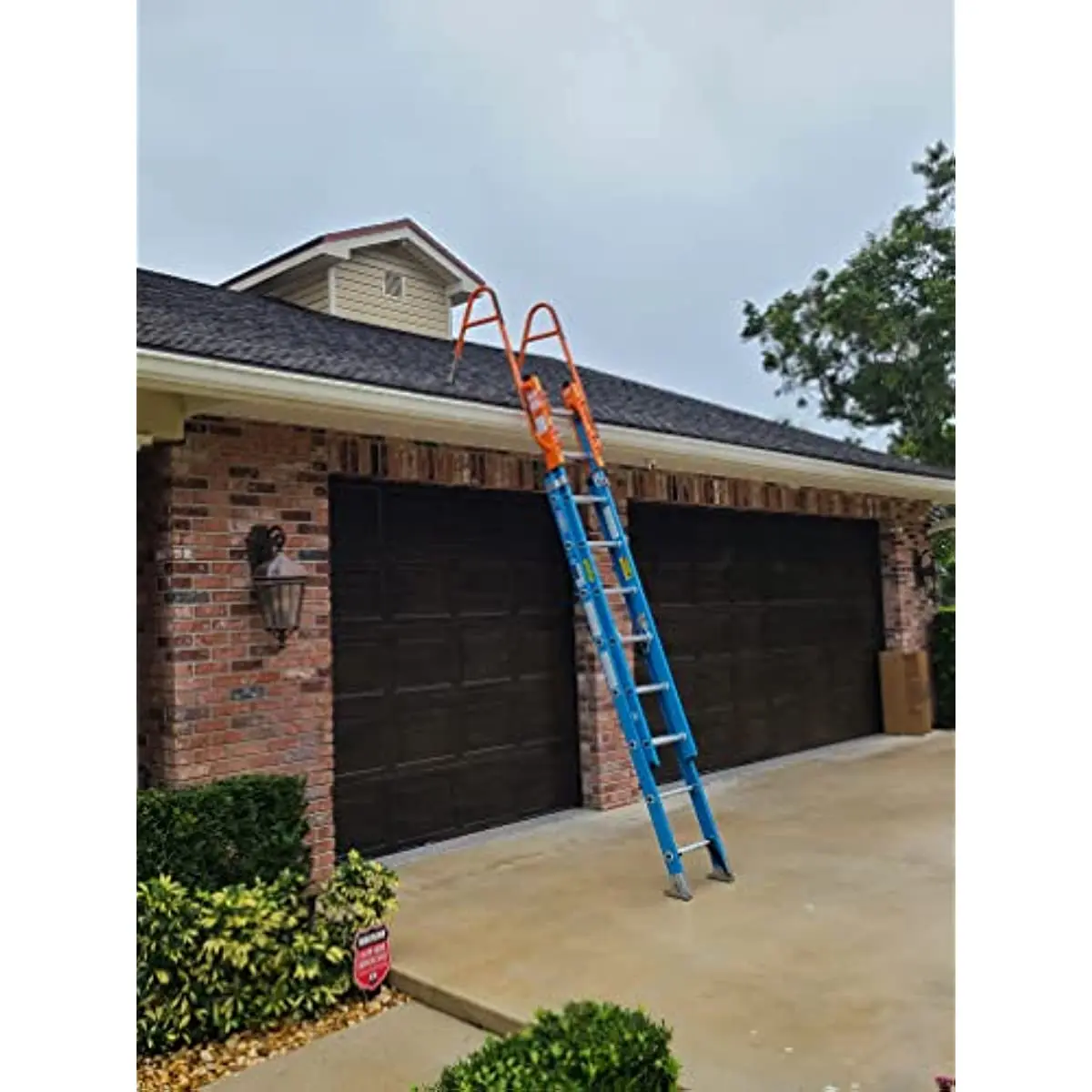 High Carbon Steel 2 pcs Ladder Tools For Roof  Work  Accessories Orange Ladder Stabilizer