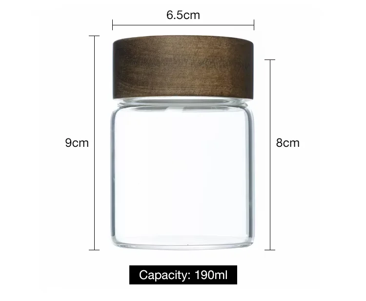 Food packaging 190ml food glass jar wholesale air tight glass storage food jars clip top