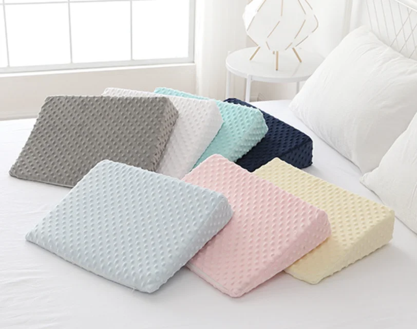 infant emetic milk pillow 3D dot fleece minky soothing sleep portable triangle ramp feeding nurse functional cushion newborn