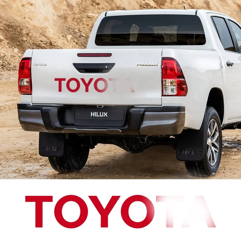 Car trunk sticker red big letter decal for toyota pickup sticker for hilux