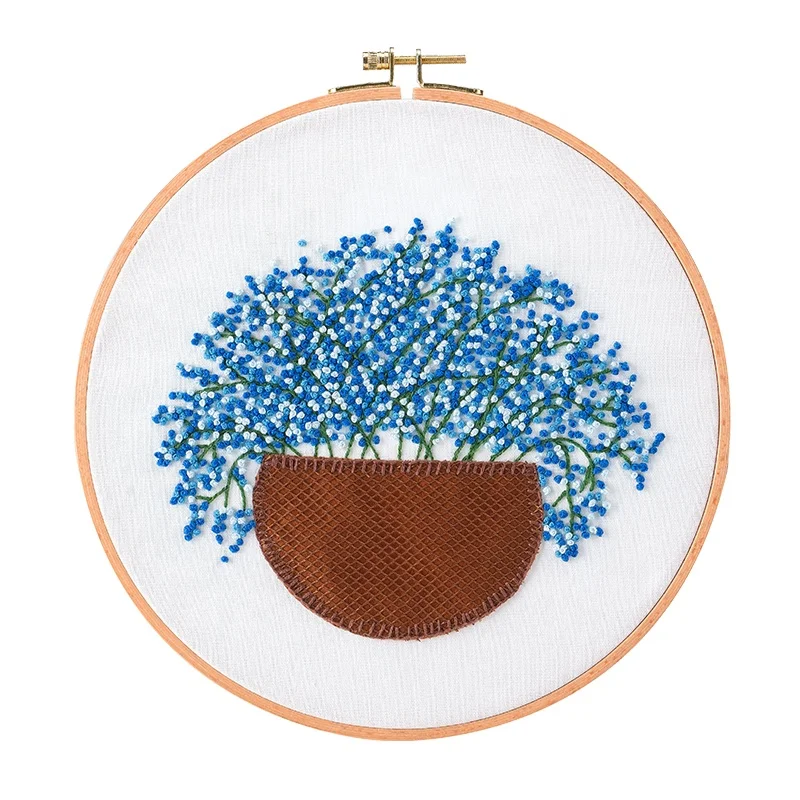 Набор для вышивания для начинающих, ручная работа «сделай сам» с дыхательными штампованными узорами, иглы для ниток
