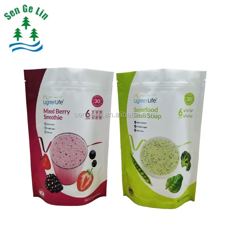 Wholesale Packaging Maca Powder Green Slim Custom Print Blueberry Detox Weight Loss Plastic Tea Bags