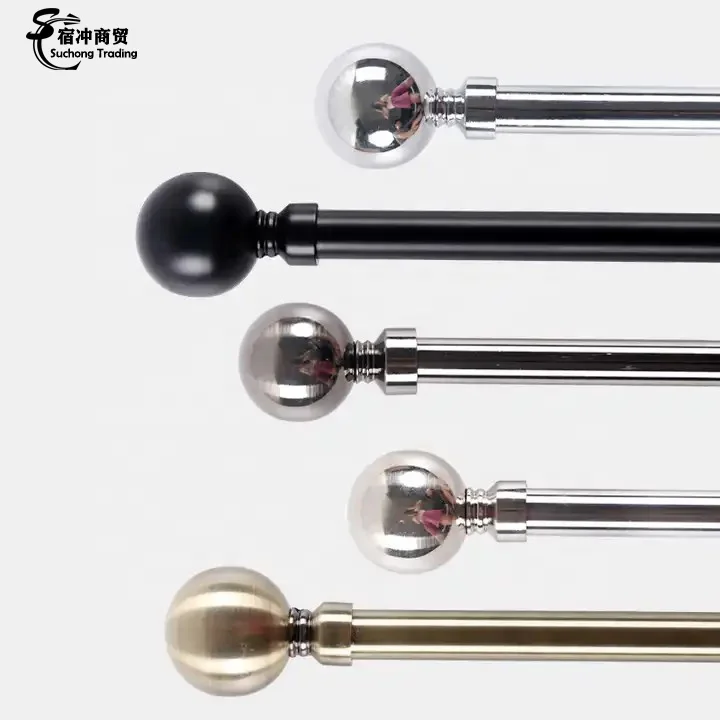 Wholesale Custom Manufacturer Home Decoration Luxury Window Accessories 28mm Curtain Rod Metal Poles Pipe